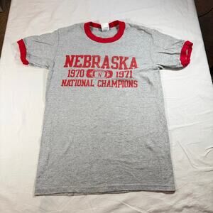 Vintage Nebraska Cornhuskers National Champion T shirt 1970-1971. Size S